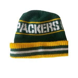 Vintage Green Bay Packers Beanie Hat Cap 80s 90s football